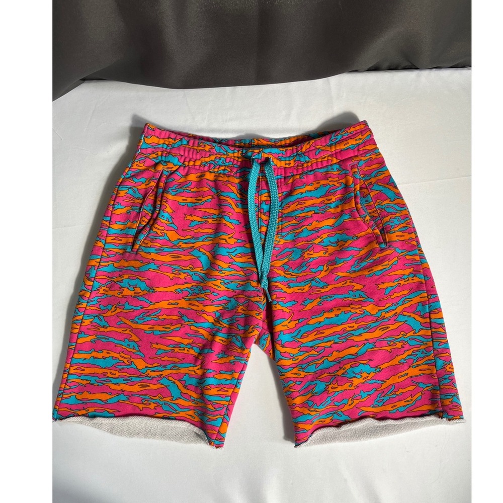 Ethika‎ Lounge Shorts Men's Small Pink Blue Orange Camo Drawstring Cotton